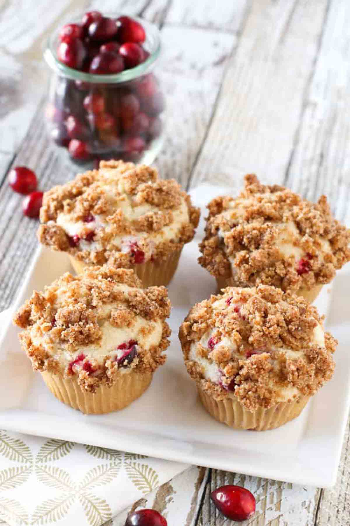 Vegan Cranberry Coffeecake Muffins