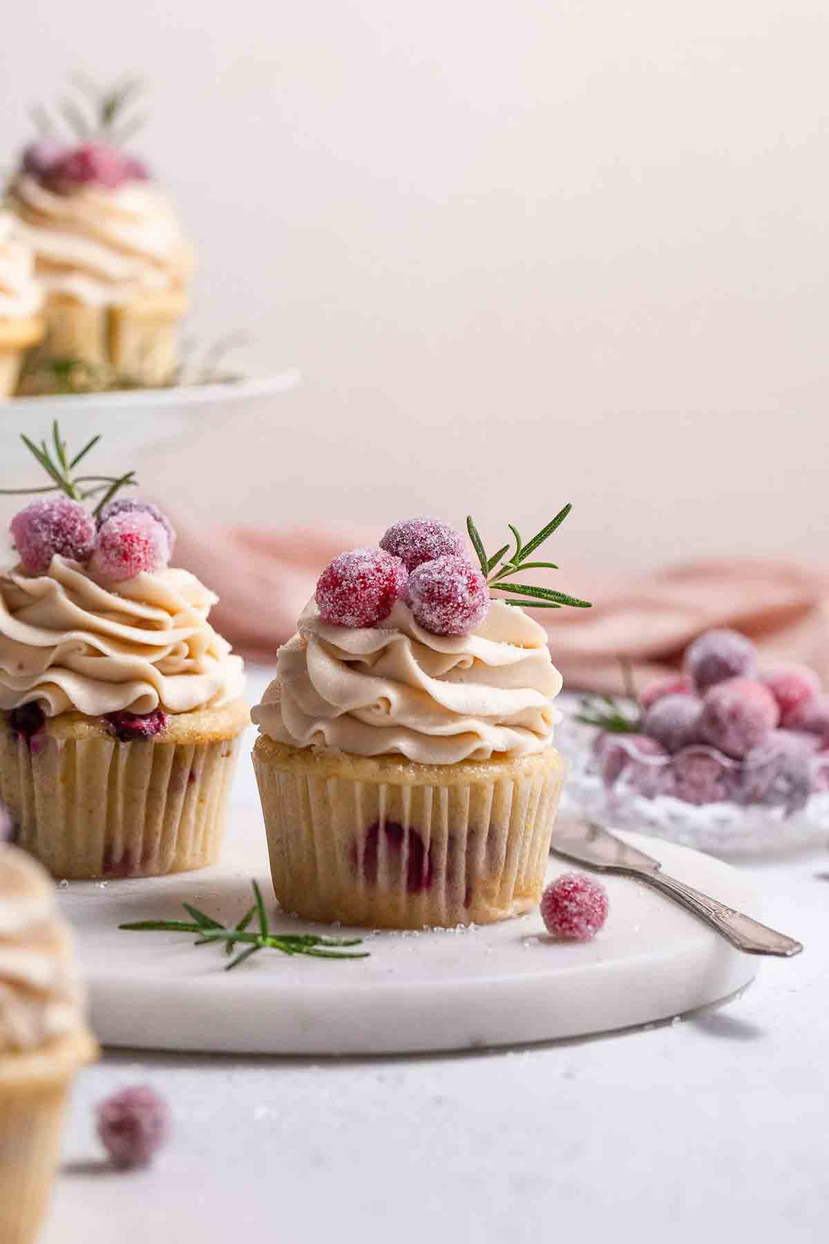 Vegan Cranberry Orange Cupcakes