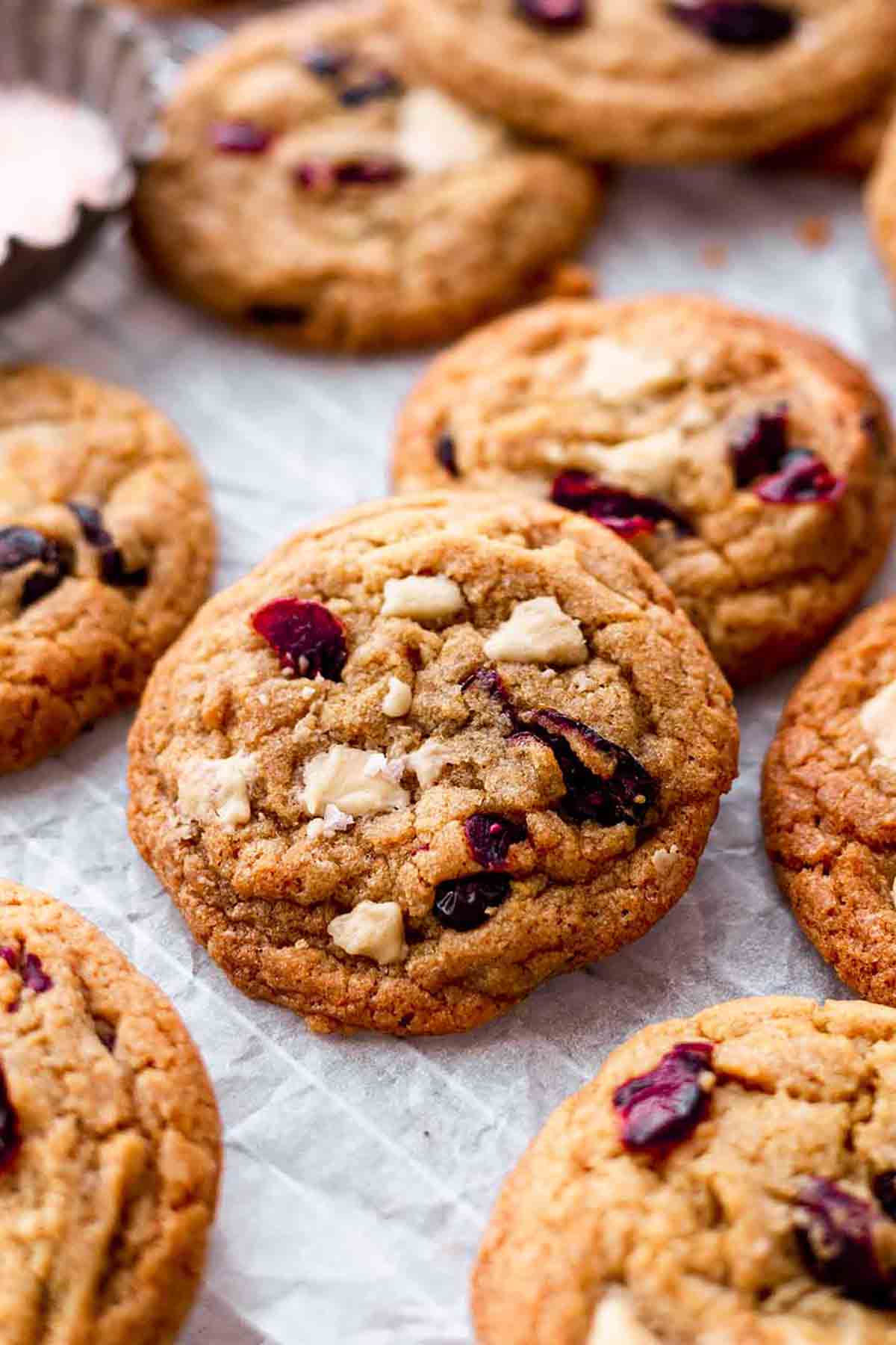 Vegan Cranberry White Chocolate Cookies