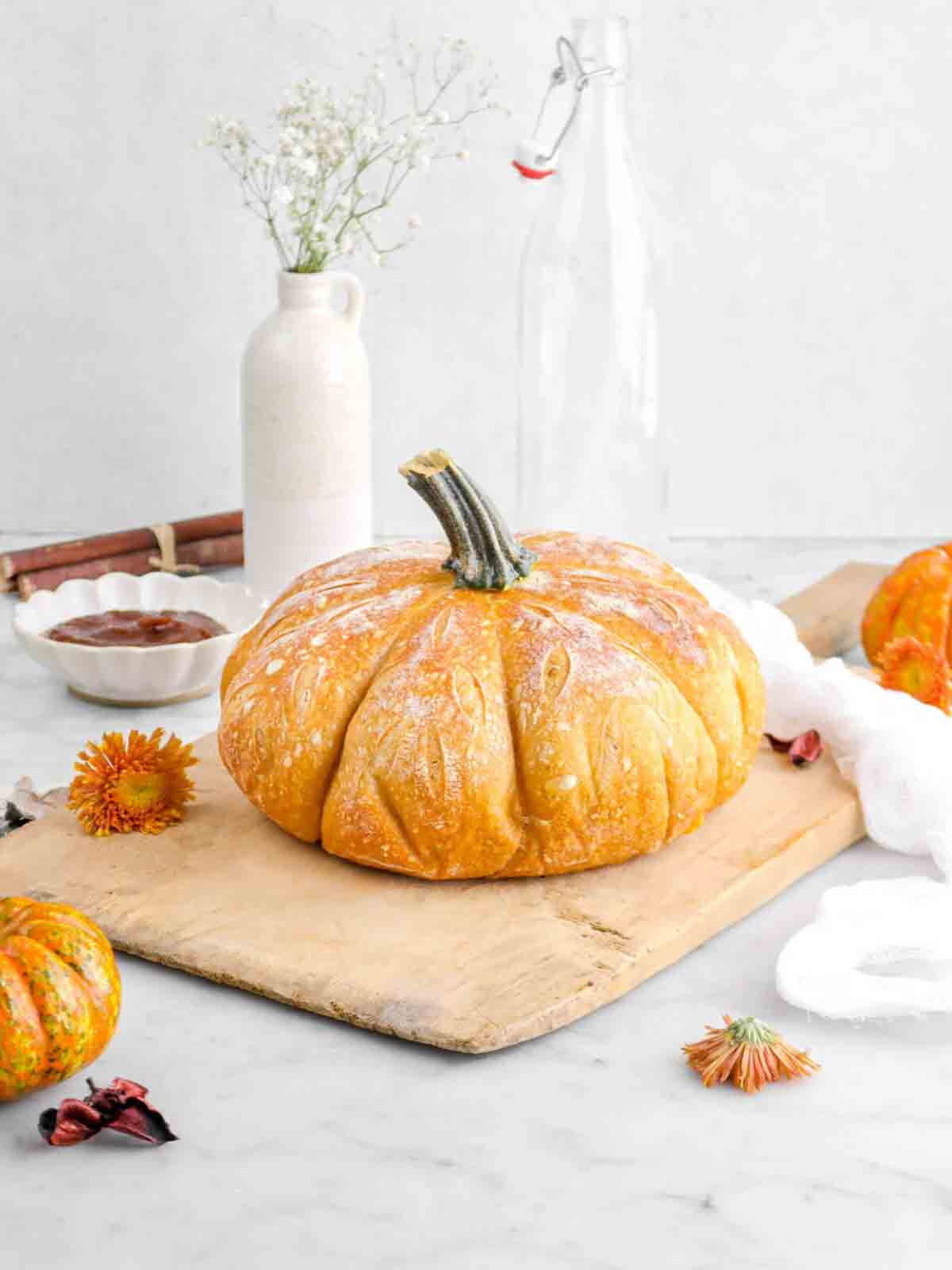 Vegan Pumpkin Sourdough Bread For Thanksgiving