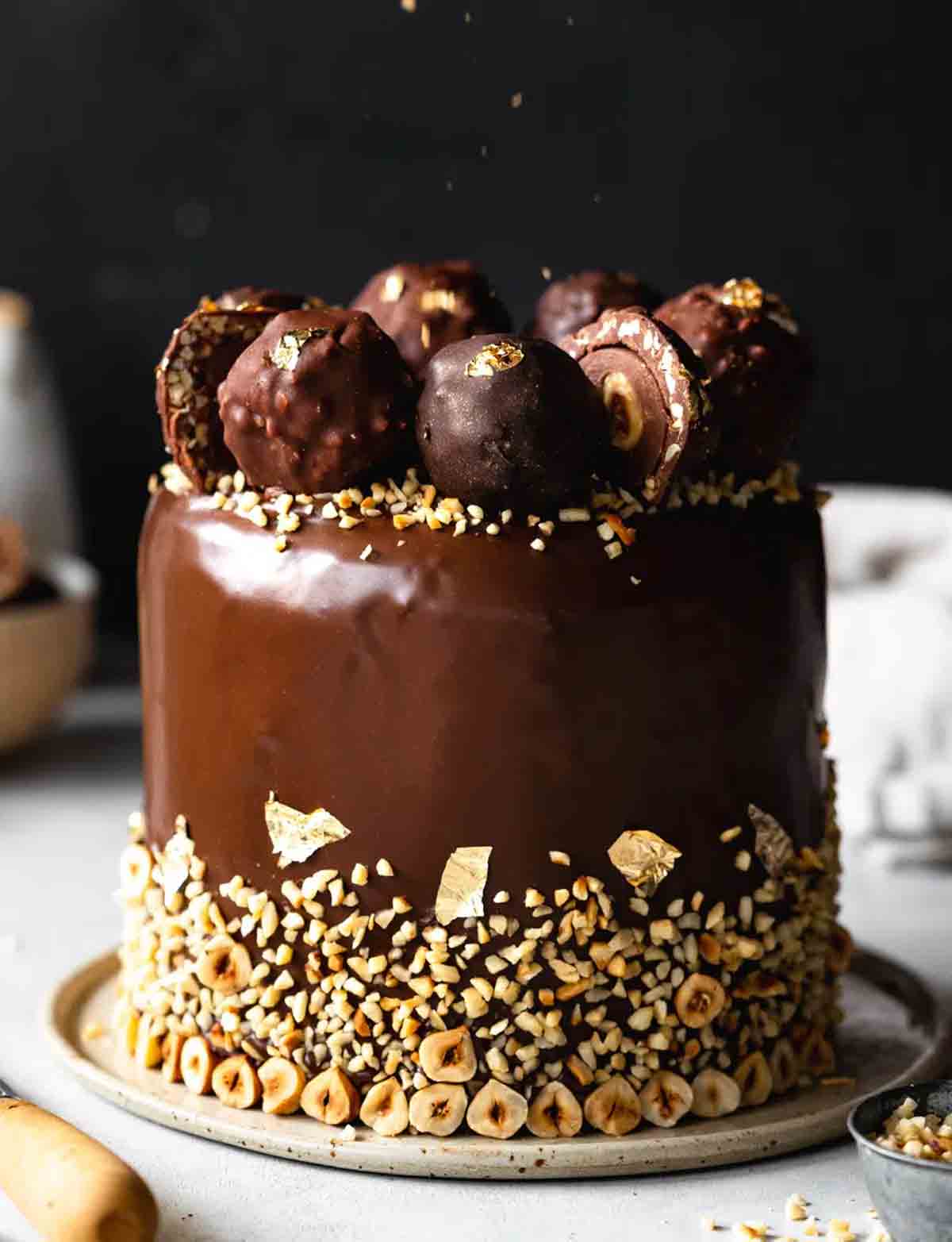 Vegan Ferrero Rocher Cake