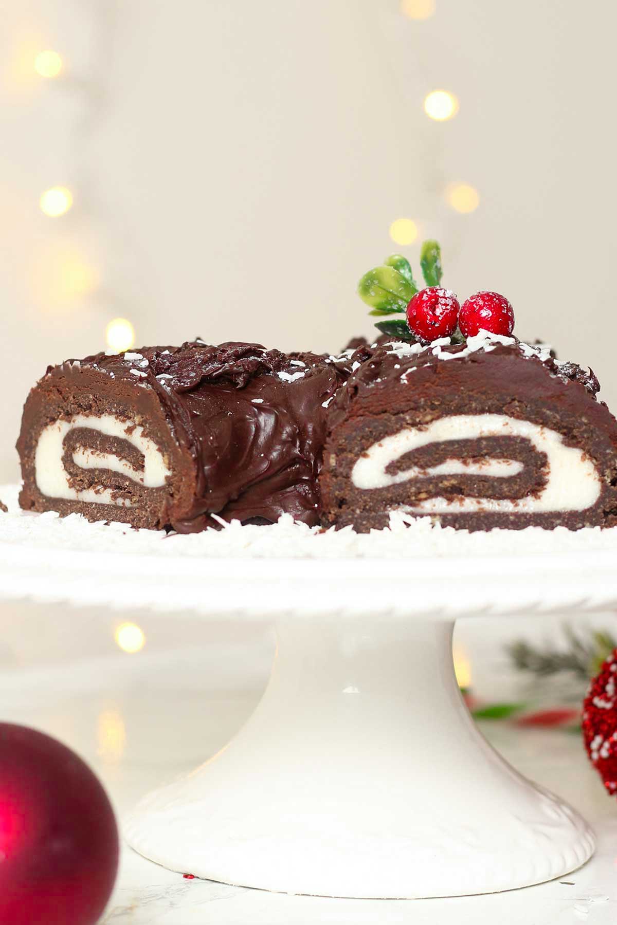 Yule Log Cake (Bûche de Noël) Recipe - Baked by an Introvert