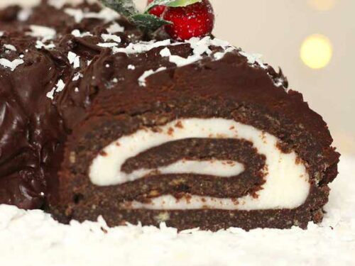 Vegan Yule Log - BakedbyClo