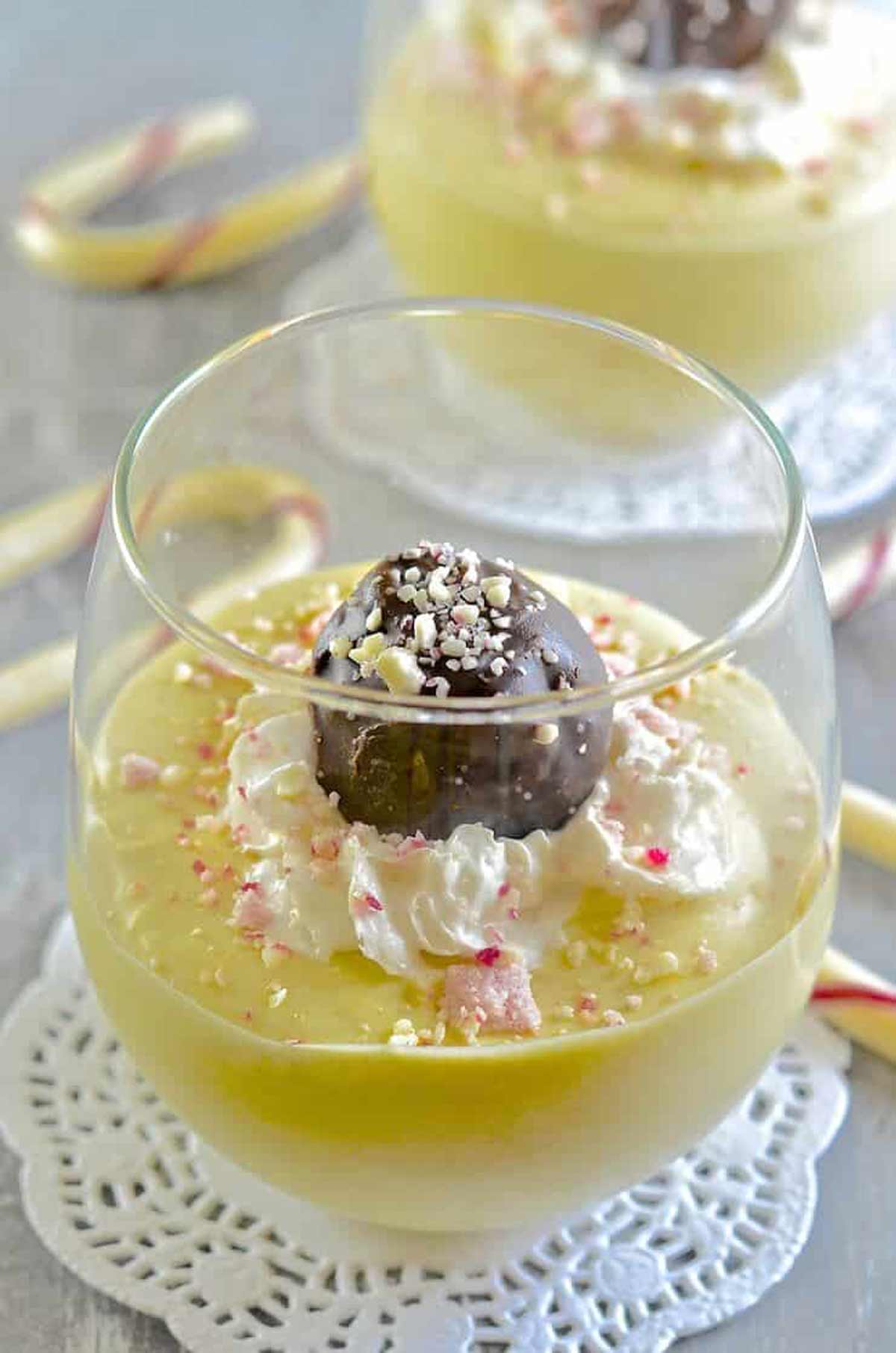 White Chocolate Vegan Candy Cane Pudding