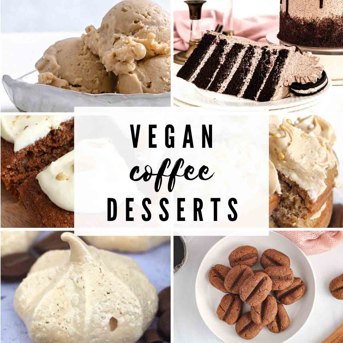 Collage Of Vegan Coffee Desserts