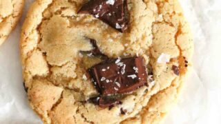 Thumbnail Image Of Eggless Chocolate Chunk Cookies On White Baking Paper