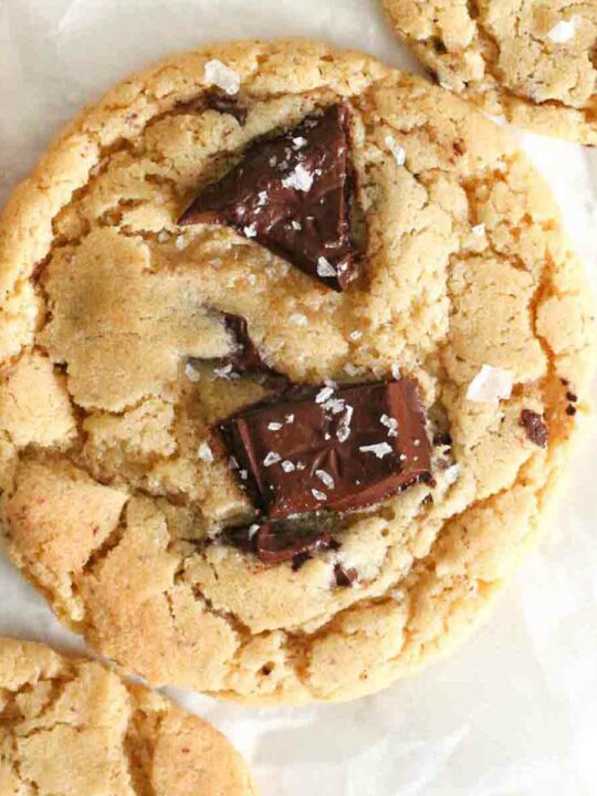 Thumbnail Image Of Eggless Chocolate Chunk Cookies On White Baking Paper