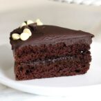Slice Of Vegan Chocolate Cake Made With Betty Crocker Cake Mix Hack