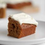 Image Of Vegan Ginger Cake With Dairy Free Cream Cheese Frosting On Top