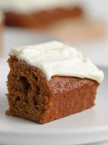 Image Of Vegan Ginger Cake With Dairy Free Cream Cheese Frosting On Top