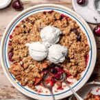 Vegan Cherry Apple Crisp