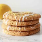 Stack Of 4 Vegan Lemon Drizzle Cookies