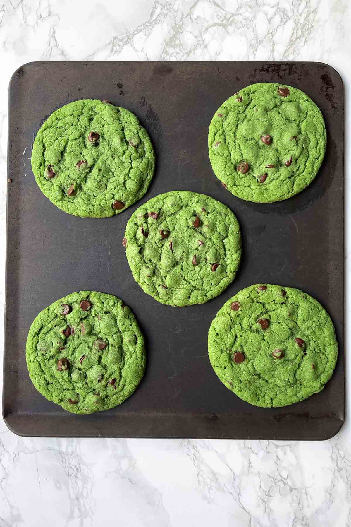 Baked Cookies On Tray