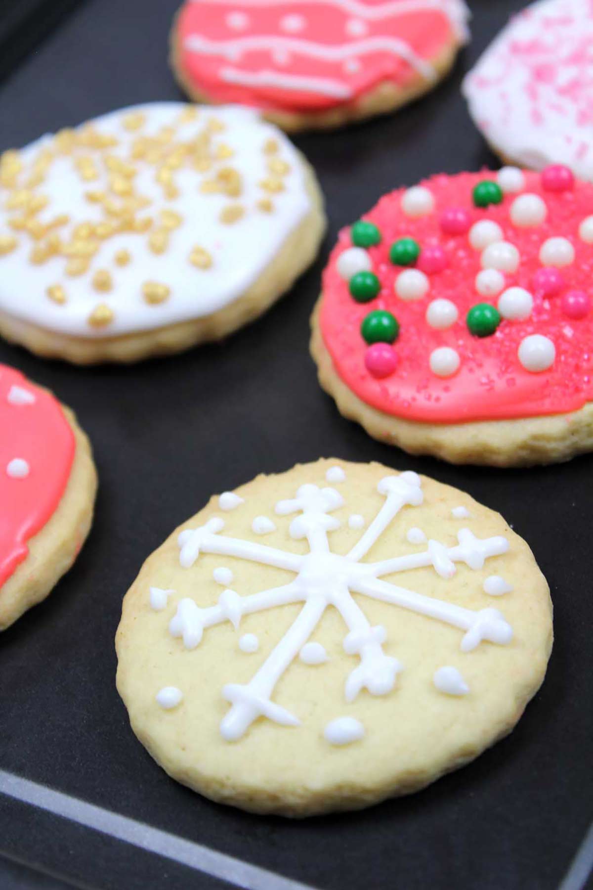 Cookies With Egg Free Royal Icing Piped On Top