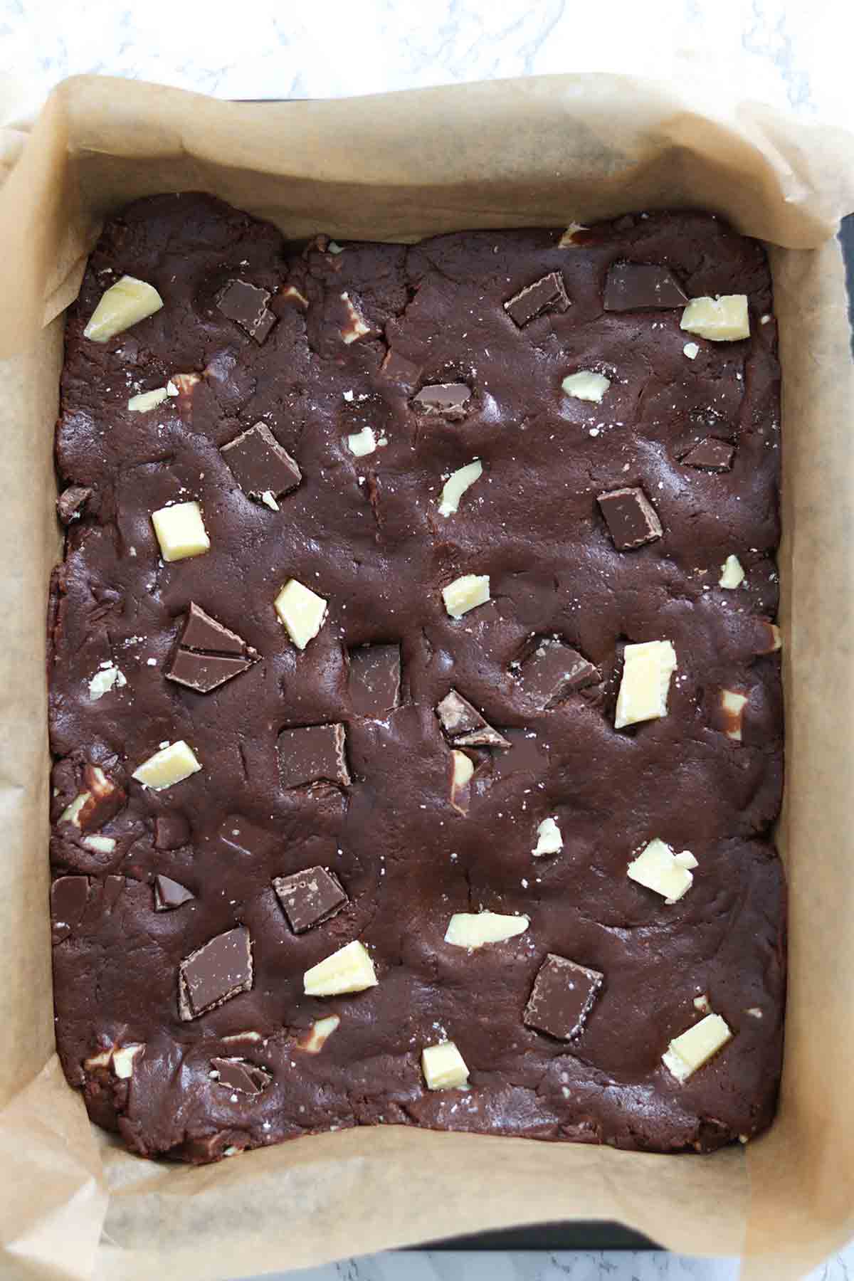 Dough Pressed Into Lined Tin