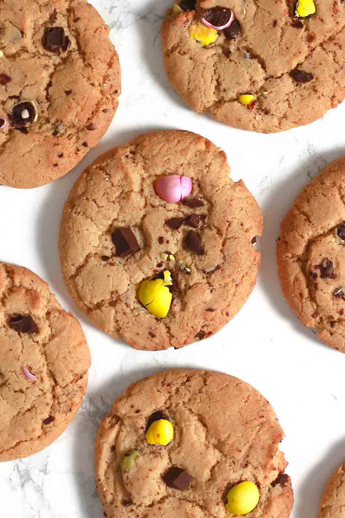 Overhead Image Of Vegan Easter Cookies