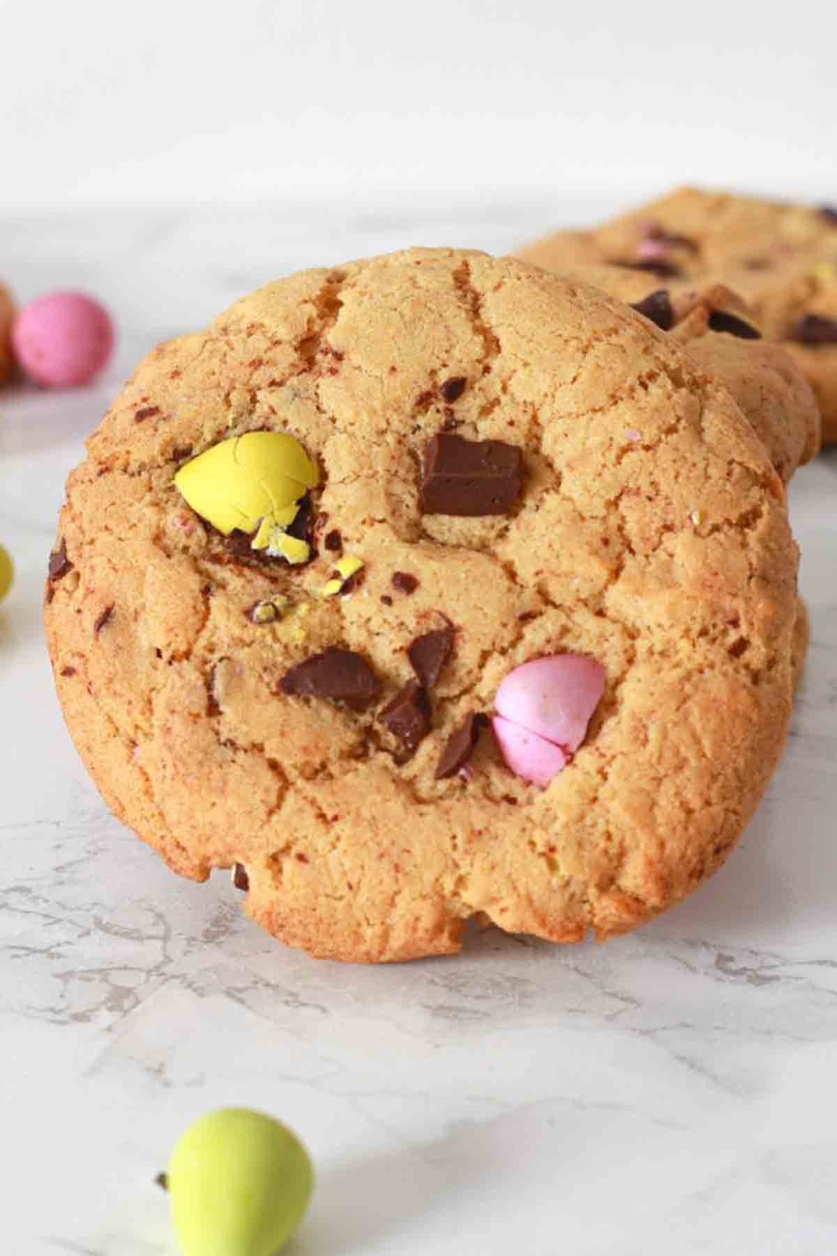 Single Vegan Easter Cookie With Dairy Free Mini Eggs On Top